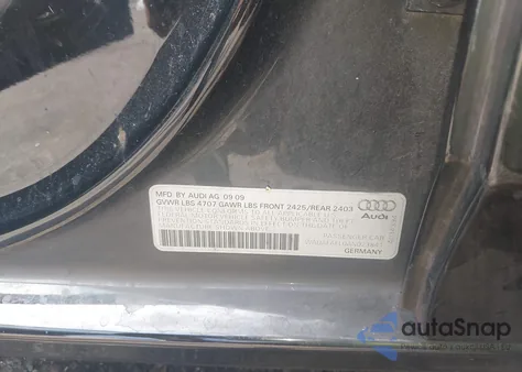 2010 Audi A4 2.0T Premium from USA, damaged, VIN WAUAFAFL0AN023841